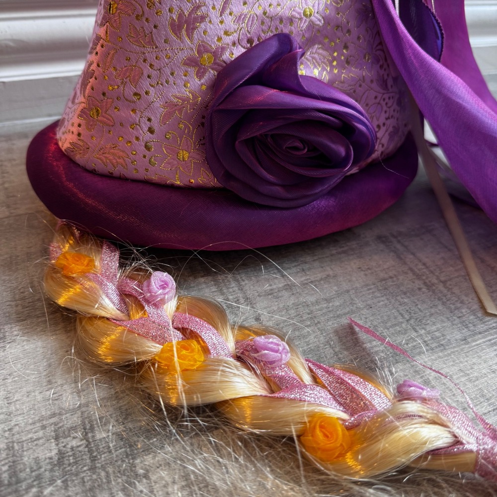 Disney Parks‎ Rapunzel Tangled Hat with Braid for Kids Child Costume Dress Up - Picture 2 of 7